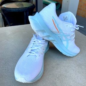 Asics Novablast Women Running Shoes White Aqua Angel 11